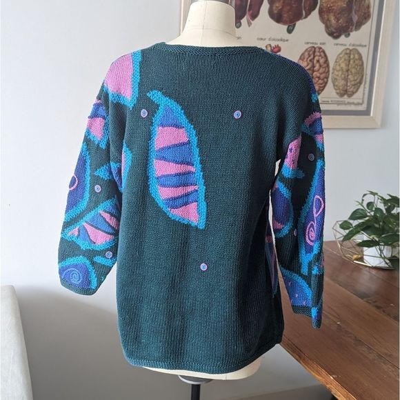 Abstract 90s Sun Prints sweater M - Picture 7 of 12